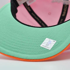 Mitchell And Ness San Antonio Spurs SWEET SHERBERT Pink Orange Lime Snapback Hat