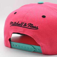 Mitchell And Ness San Antonio Spurs RELOAD Pink Teal Black Patch Snapback Hat