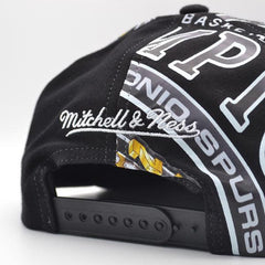 Mitchell and Ness San Antonio Spurs SUPER REMIX Black Pink Teal Gray Snapback
