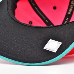 Mitchell And Ness San Antonio Spurs RELOAD Pink Teal Black Patch Snapback Hat