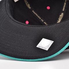 Mitchell And Ness San Antonio Spurs RELOAD Black Teal Pink Patch Snapback Hat