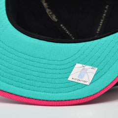 Mitchell And Ness San Antonio Spurs CLASSIC 2Tone Black Pink Teal Patch Snapback