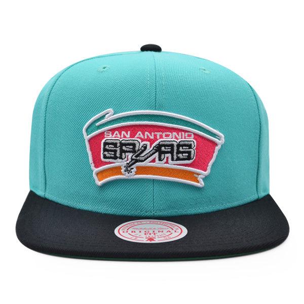 Mitchell And Ness San Antonio Spurs CLASSIC Teal Pink Black Green Patch Snapback