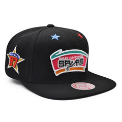 Mitchell And Ness San Antonio Spurs NBA '97 TOP-STAR Black Pink Green Snapback