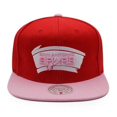 Mitchell And Ness San Antonio Spurs SWEET HEART Red Pink Patch Snapback Cap Hat