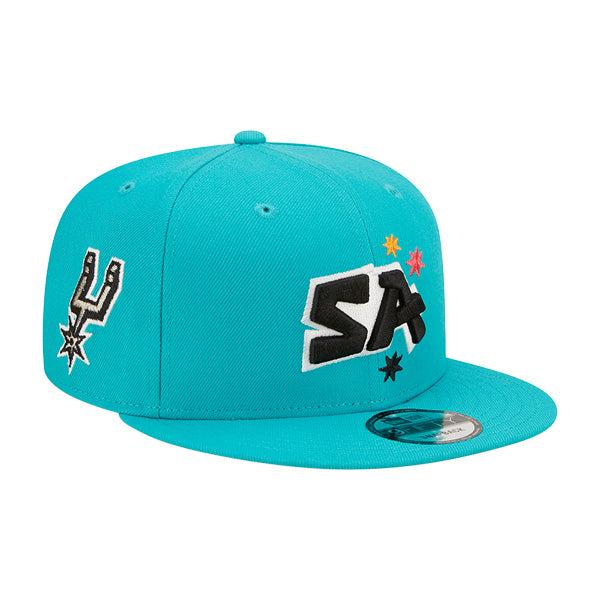 New Era San Antonio Spurs 22-23 Teal Black White Green 9Fifty 950 Patch Snapback