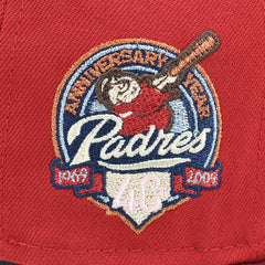 New Era San Diego Padres 40th ANNI Pinot Cardinal Pink 59Fifty 5950 Patch Fitted