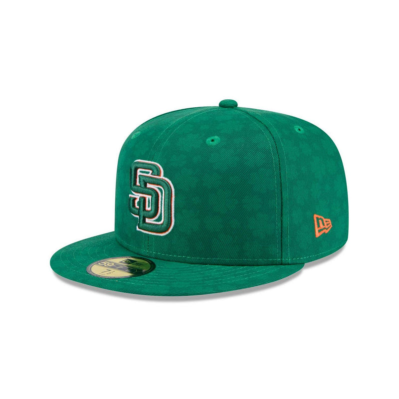 New Era San Diego Padres St. Patrick's Day 2025 Green Gray 59Fifty 5950 Fitted