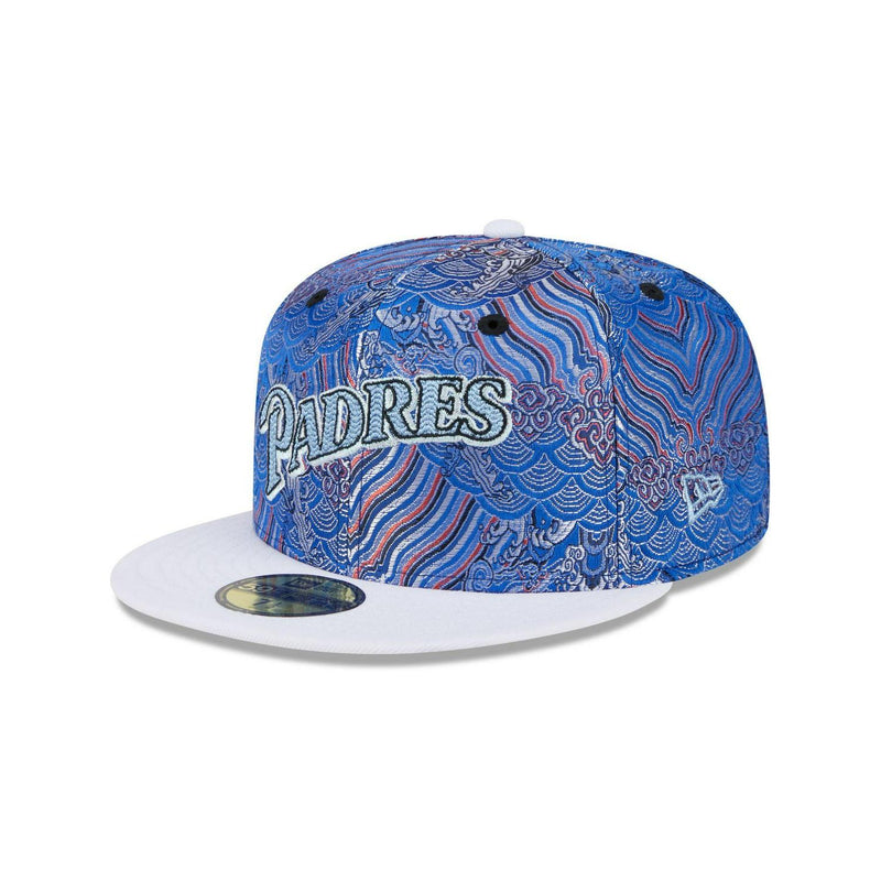 New Era San Diego Padres Jacquard Crown White Gray 59Fifty 5950 Patch Fitted Hat