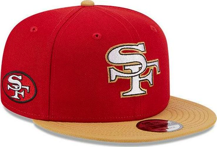 New Era San Francisco 49ers Scarlet Gold White Gray 9Fifty 950 Patch Snapback