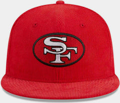 New Era San Francisco 49ers Corduroy Red White Yellow 59Fifty 5950 Patch Fitted