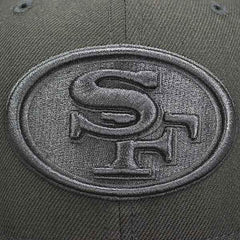 New Era San Francisco 49ers Triple Black NFL Gray 59Fifty 5950 Fitted Cap Hat