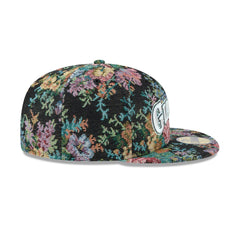 New Era SF Giants Floral Jacquard Black White Gray 59Fifty 5950 Patch Fitted Hat