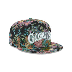 New Era SF Giants Floral Jacquard Black White Gray 59Fifty 5950 Patch Fitted Hat