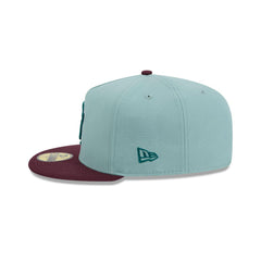 New Era San Francisco Giants Beach Kiss Blue Gray 59Fifty 5950 Patch Fitted Cap