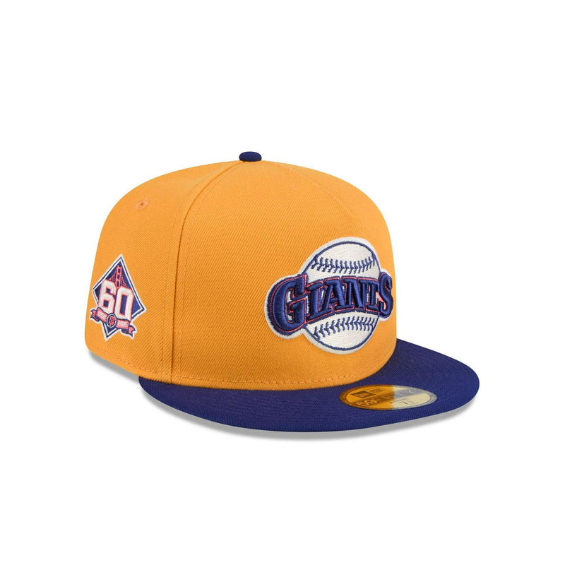 New Era San Francisco Giants 60th Anni Gold Blue Gray 59Fifty 5950 Patch Fitted