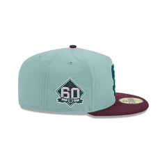 New Era San Francisco Giants Beach Kiss Blue Gray 59Fifty 5950 Patch Fitted Cap