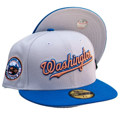 New Era Washington Nationals Grey Rust Blue 59Fifty 5950 Patch Fitted Cap Hat