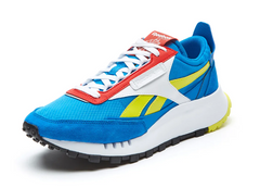 Kids Reebok CL Legacy Dynamic GS Blue Yellow Red White Shoe Sneaker Trainer