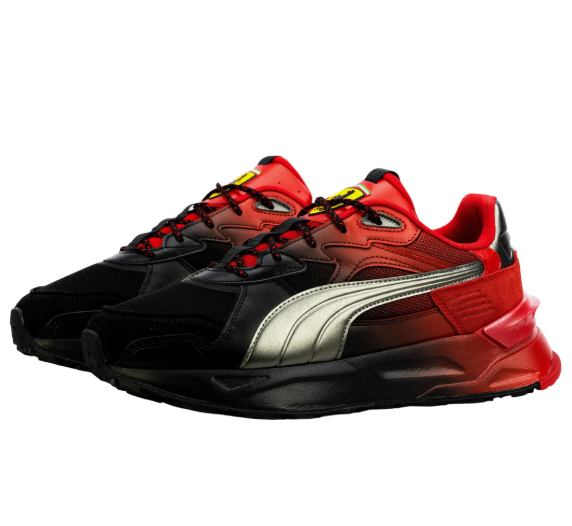 Puma X Ferrari Mirage Sport Black Red Silver Grey Yellow Sneaker Shoe Trainer