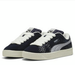 Puma Suede Xl Skate New Navy Blue Vapor Grey White 395777-01 Sneaker Shoe