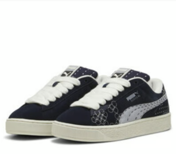 Puma Suede Xl Skate New Navy Blue Vapor Grey White 395777-01 Sneaker Shoe