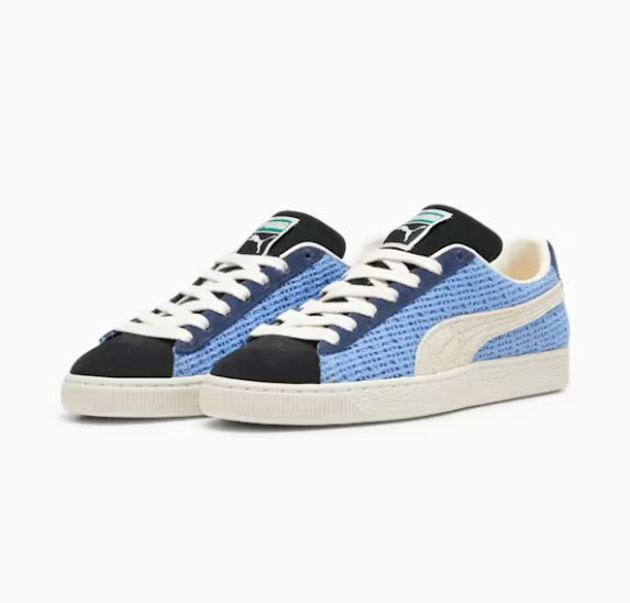 PUMA SUEDE CROCHET Blue Skies Black White 397244-01 Sneaker Shoe Trainers
