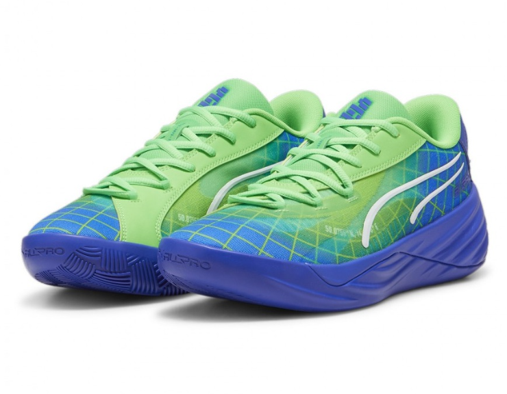 Puma All-Pro NITRO Marcus Smart PE Fluor Green Pes Blue Shoe Sneaker Trainer