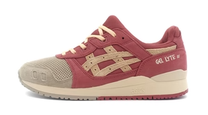 ASICS GEL-LYTE III OG Wood Crepe Burnt Red Pink White Grey Sneakers Shoe