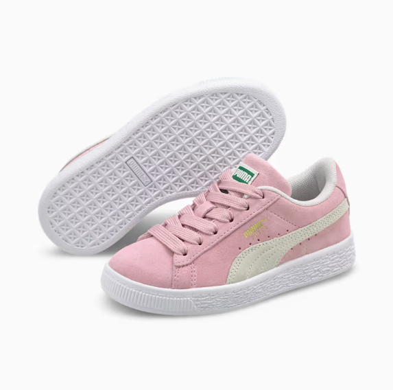Kids Puma Suede Classic XXI TD Pink Lady White Shoes Sneaker Shoe Trainers