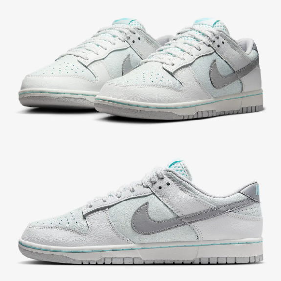 Nike Dunk Low Metallic Silver White HQ3619-121 Sneaker Shoe Trainers