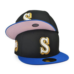 New Era Seattle Mariners '87 M's Blue Yellow Pink 59Fifty 5950 Patch Fitted