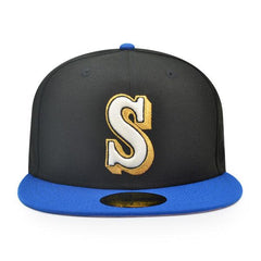 New Era Seattle Mariners '87 M's Blue Yellow Pink 59Fifty 5950 Patch Fitted