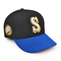 New Era Seattle Mariners '87 M's Blue Yellow Pink 59Fifty 5950 Patch Fitted
