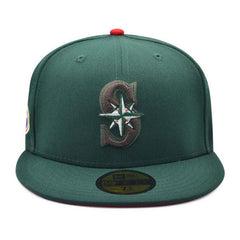 New Era Seattle Mariners 25th ANNI Pine Gray Red 59Fifty 5950 Patch Fitted Hat