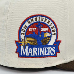 New Era Seattle Mariners 30th ANN Walnut Brown Gray 59Fifty 5950 Patch Fitted