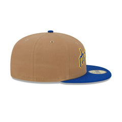 New Era Seattle Mariners Khaki Brown Blue Gray 59Fifty 5950 Patch Fitted Cap Hat