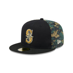 New Era Seattle Mariners Digi Camo Gold Grey Green Camo 59Fifty 5950 Patch