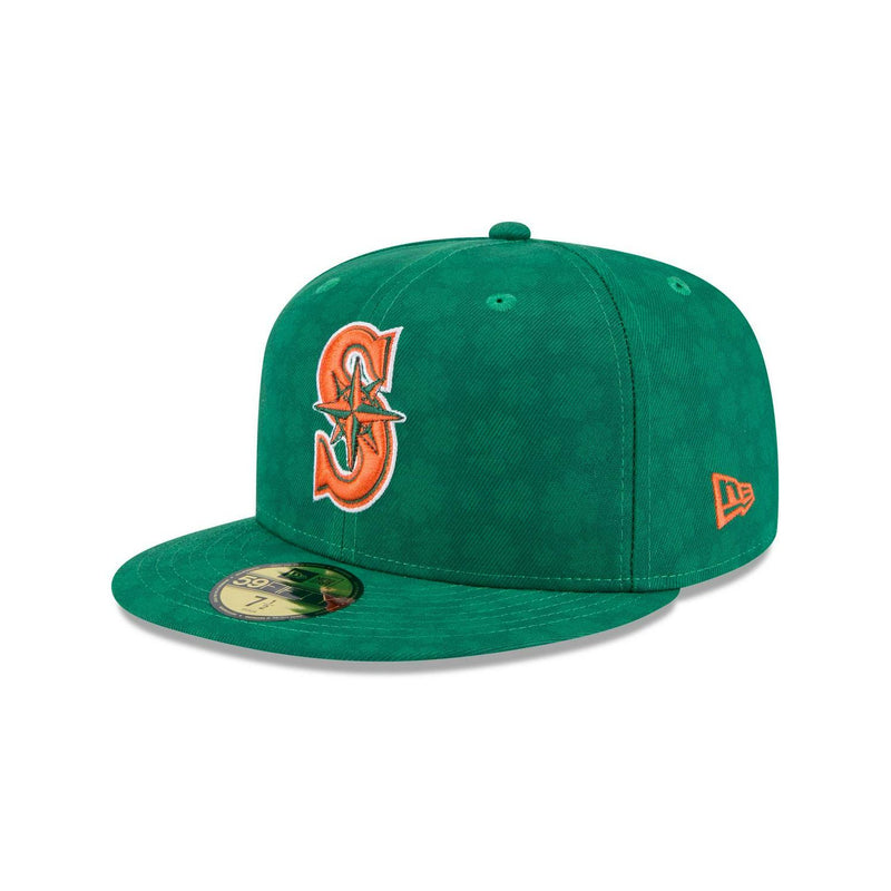 New Era Seattle Mariners St. Patrick's Day 2025 Green Gray 59Fifty 5950 Fitted