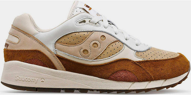 Saucony Shadow 6000 White Brown Beige Black S70775-1 Sneaker Shoe Trainer