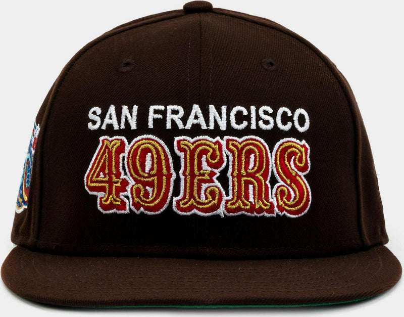 New Era San Francisco 49ers Brown White Green Blue Red 59Fifty 5950 Patch Fitted