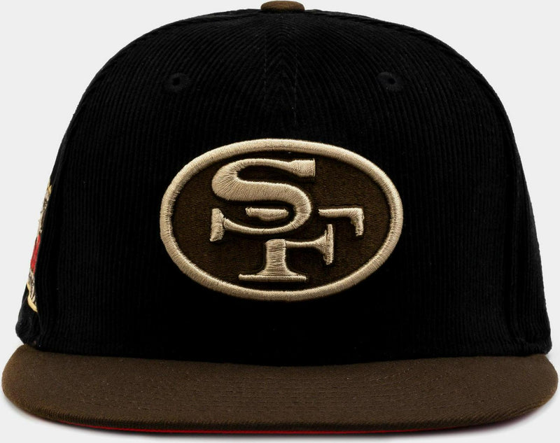 New Era Collection San Francisco 49ers Black Brown Red 59Fifty 5950 Patch Fitted