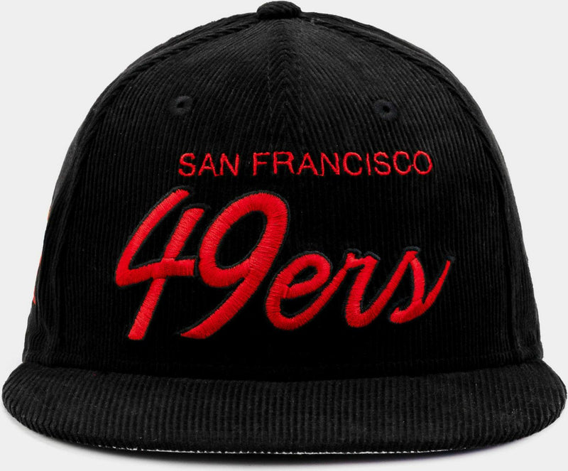 New Era San Francisco 49ers Black Red Grey 59Fifty 5950 Patch Fitted Cap Hat