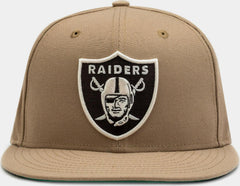 New Era Las Vegas Raiders Khaki Black White Green 59Fifty 5950 Patch Fitted Cap