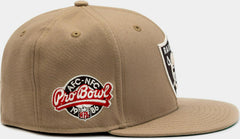 New Era Las Vegas Raiders Khaki Black White Green 59Fifty 5950 Patch Fitted Cap