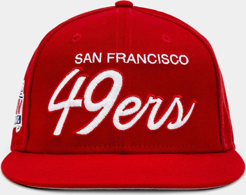 New Era San Francisco 49ers Red White Grey 59Fifty 5950 Patch Fitted Cap Hat
