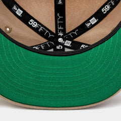 New Era Las Vegas Raiders Khaki Black White Green 59Fifty 5950 Patch Fitted Cap