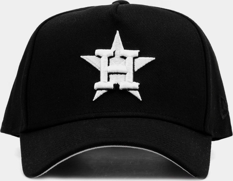 New Era Houston Astros Black White 9Forty Patch Snapback Cap Hat