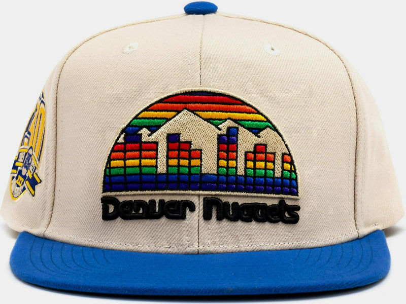Mitchell and Ness 30th ANNI Denver Nuggets Blue Beige Yellow Red Black Snapback
