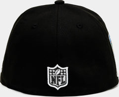 New Era Las Vegas Raiders Black White Orange 59Fifty 5950 Patch Fitted Cap Hat